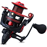 Carrete de Pesca One Bass- Ligero y Giratorio- para Agua Salada y Dulce- Sistema de Arrastre de Fibra de Carbono de 17-9…